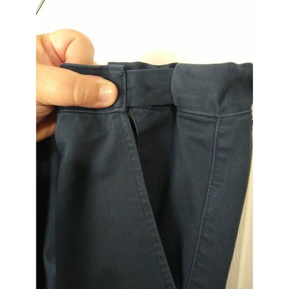 L.L. Bean Woman 14 Pants Flat Front Chino Work Blue Straight Leg Stretch Waist - Picture 5 of 11